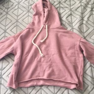 Purple crop hoodie